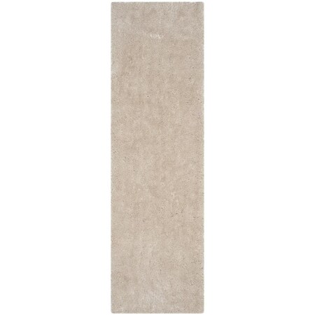 Safavieh 2 ft. 3 in. x 8 ft. Luxe Shag Hand Tufted Rug, Bone - Runner SGX160B-28